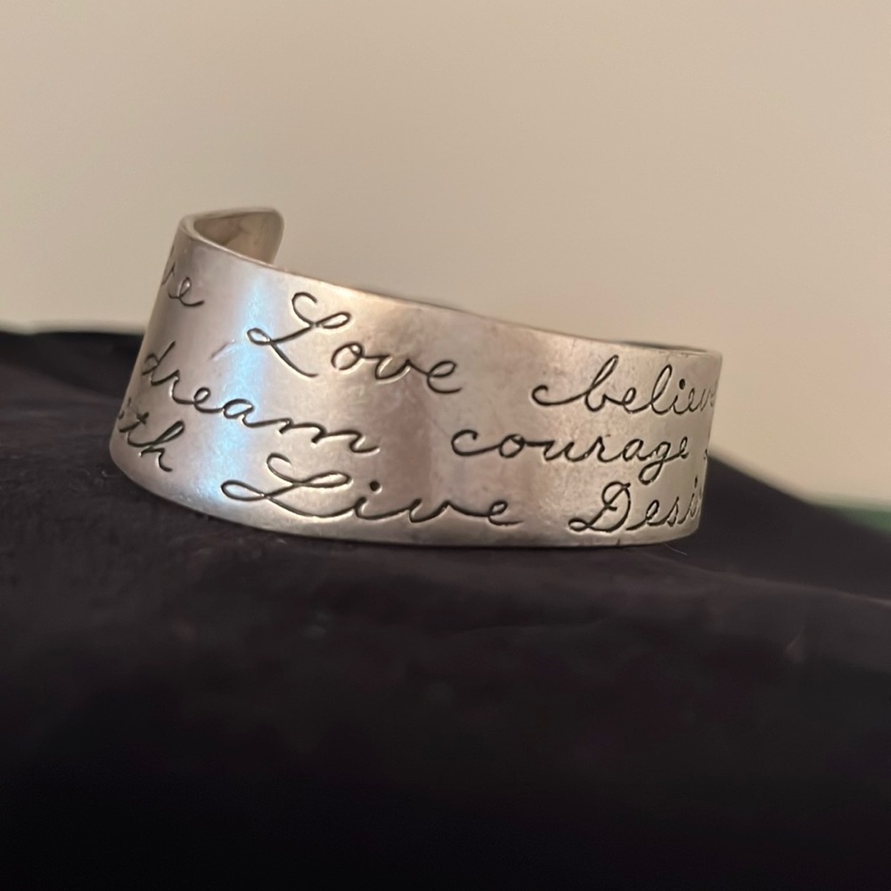 Chicos Live By Inspiration Cuff Silvertone
